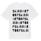 White t-shirt med Skinnartorp ordlek t-shirt