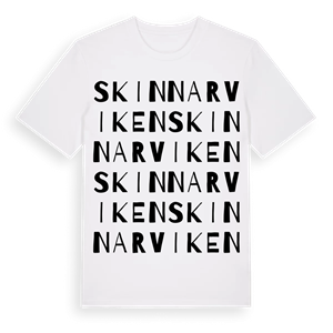 Skinnarviken ordlek t-shirt – ekologisk bomull t-shirt från Pinshirt