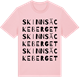 Pink Cotton t-shirt med Skinnsäckeberget ordlek t-shirt