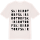 Vintage White t-shirt med Skirbrotorp ordlek t-shirt
