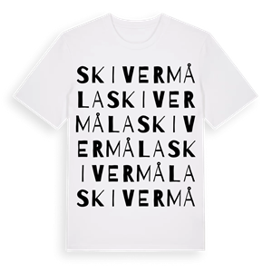 Skivermåla ordlek t-shirt – ekologisk bomull t-shirt från Pinshirt