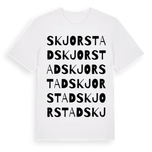 Skjorstad ordlek t-shirt – ekologisk bomull t-shirt från Pinshirt