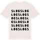 Vintage White t-shirt med Skog ordlek t-shirt