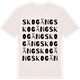 Vintage White t-shirt med Skogäng ordlek t-shirt