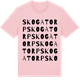 Pink Cotton t-shirt med Skogatorp ordlek t-shirt