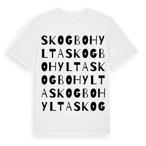 Skogbohylta ordlek t-shirt – ekologisk bomull t-shirt från Pinshirt