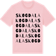 Pink Cotton t-shirt med Skogdala ordlek t-shirt