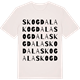 Vintage White t-shirt med Skogdala ordlek t-shirt