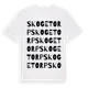 White t-shirt med Skogetorp ordlek t-shirt