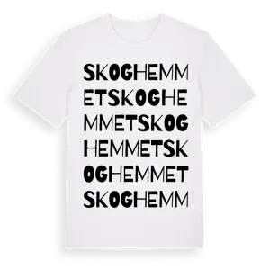 Skoghemmet ordlek t-shirt – ekologisk bomull t-shirt från Pinshirt