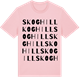 Pink Cotton t-shirt med Skoghill ordlek t-shirt