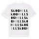 White t-shirt med Skoghill ordlek t-shirt