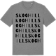 Mid Heather Gray t-shirt med Skoghill ordlek t-shirt
