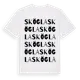 White t-shirt med Skögla ordlek t-shirt