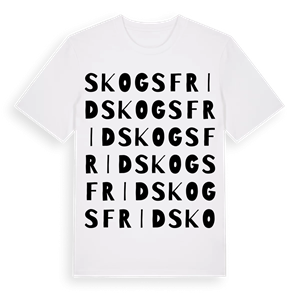Skogsfrid ordlek t-shirt – ekologisk bomull t-shirt från Pinshirt