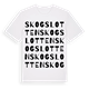 White t-shirt med Skogslotten ordlek t-shirt