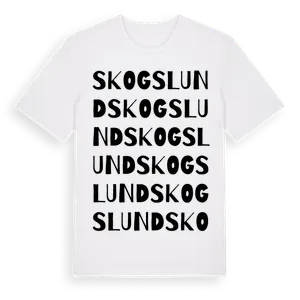 Skogslund ordlek t-shirt – ekologisk bomull t-shirt från Pinshirt