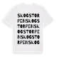 White t-shirt med Skogstorpen ordlek t-shirt