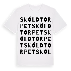 Sköldtorpet ordlek t-shirt – ekologisk bomull t-shirt från Pinshirt