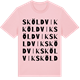 Pink Cotton t-shirt med Sköldvik ordlek t-shirt