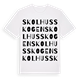 White t-shirt med Skolhusskogen ordlek t-shirt