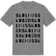Mid Heather Gray t-shirt med Skolhusskogen ordlek t-shirt