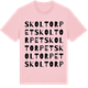 Pink Cotton t-shirt med Skoltorpet ordlek t-shirt