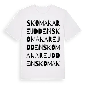 Skomakareudden ordlek t-shirt – ekologisk bomull t-shirt från Pinshirt