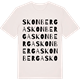 Vintage White t-shirt med Skonberga ordlek t-shirt