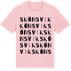 Pink Cotton t-shirt med Skönsvik ordlek t-shirt
