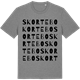 Mid Heather Gray t-shirt med Skortebo ordlek t-shirt