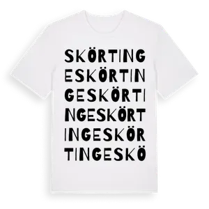 Skörtinge ordlek t-shirt – ekologisk bomull t-shirt från Pinshirt
