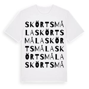 Skörtsmåla ordlek t-shirt – ekologisk bomull t-shirt från Pinshirt