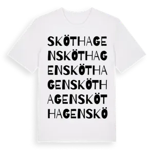 Sköthagen ordlek t-shirt – ekologisk bomull t-shirt från Pinshirt