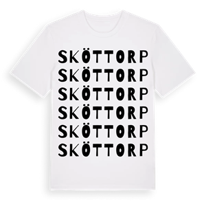 Sköttorp ordlek t-shirt – ekologisk bomull t-shirt från Pinshirt