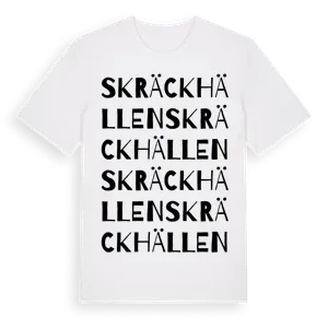 Skräckhällen ordlek t-shirt – ekologisk bomull t-shirt från Pinshirt