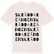 Vintage White t-shirt med Skräddareängen ordlek t-shirt