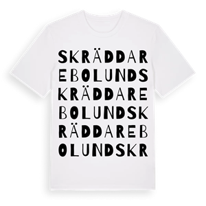 Skräddarebolund ordlek t-shirt – ekologisk bomull t-shirt från Pinshirt