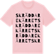 Pink Cotton t-shirt med Skräddarekärret ordlek t-shirt