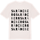 Vintage White t-shirt med Skrädeberg ordlek t-shirt