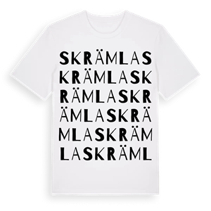 Skrämla ordlek t-shirt – ekologisk bomull t-shirt från Pinshirt