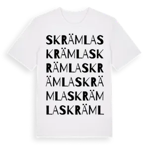 Skrämla ordlek t-shirt – ekologisk bomull t-shirt från Pinshirt