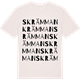 Vintage White t-shirt med Skrämman ordlek t-shirt