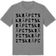 Mid Heather Gray t-shirt med Skräpet ordlek t-shirt