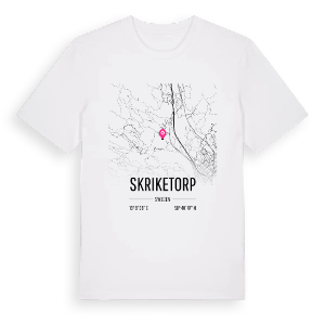 Skriketorp karta t-shirt – ekologisk bomull t-shirt från Pinshirt