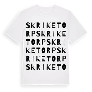 Skriketorp ordlek t-shirt – ekologisk bomull t-shirt från Pinshirt