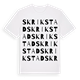 White t-shirt med Skrikstad ordlek t-shirt