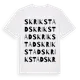 White t-shirt med Skrikstad ordlek t-shirt