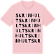 Pink Cotton t-shirt med Skrinhult ordlek t-shirt