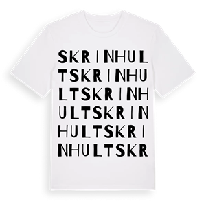 Skrinhult ordlek t-shirt – ekologisk bomull t-shirt från Pinshirt